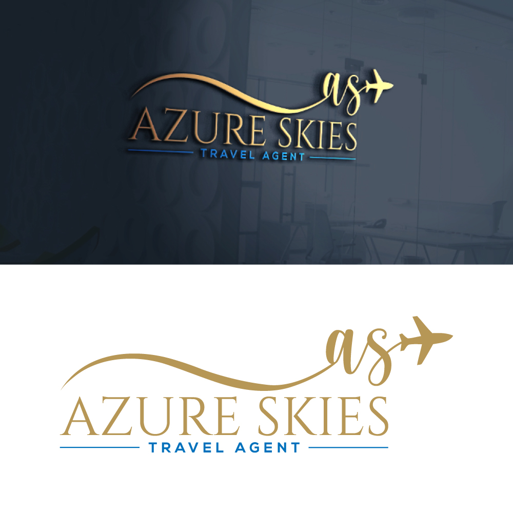 Logo Design by Dior design for Azure Skies Travel | Design #35832763