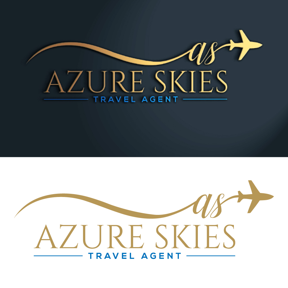 Logo Design by Dior design for Azure Skies Travel | Design #35832839