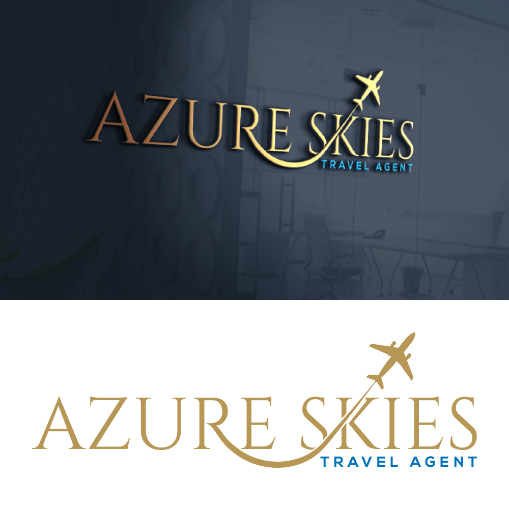 Logo Design by Dior design for Azure Skies Travel | Design #35832842
