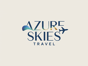 Logo Design by Design92 for Azure Skies Travel | Design: #35768147