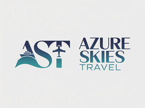 Logo Design by Design92 for Azure Skies Travel | Design: #35768148