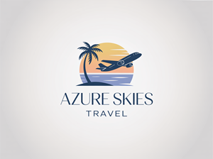 Logo Design by Design92 for Azure Skies Travel | Design: #35768155
