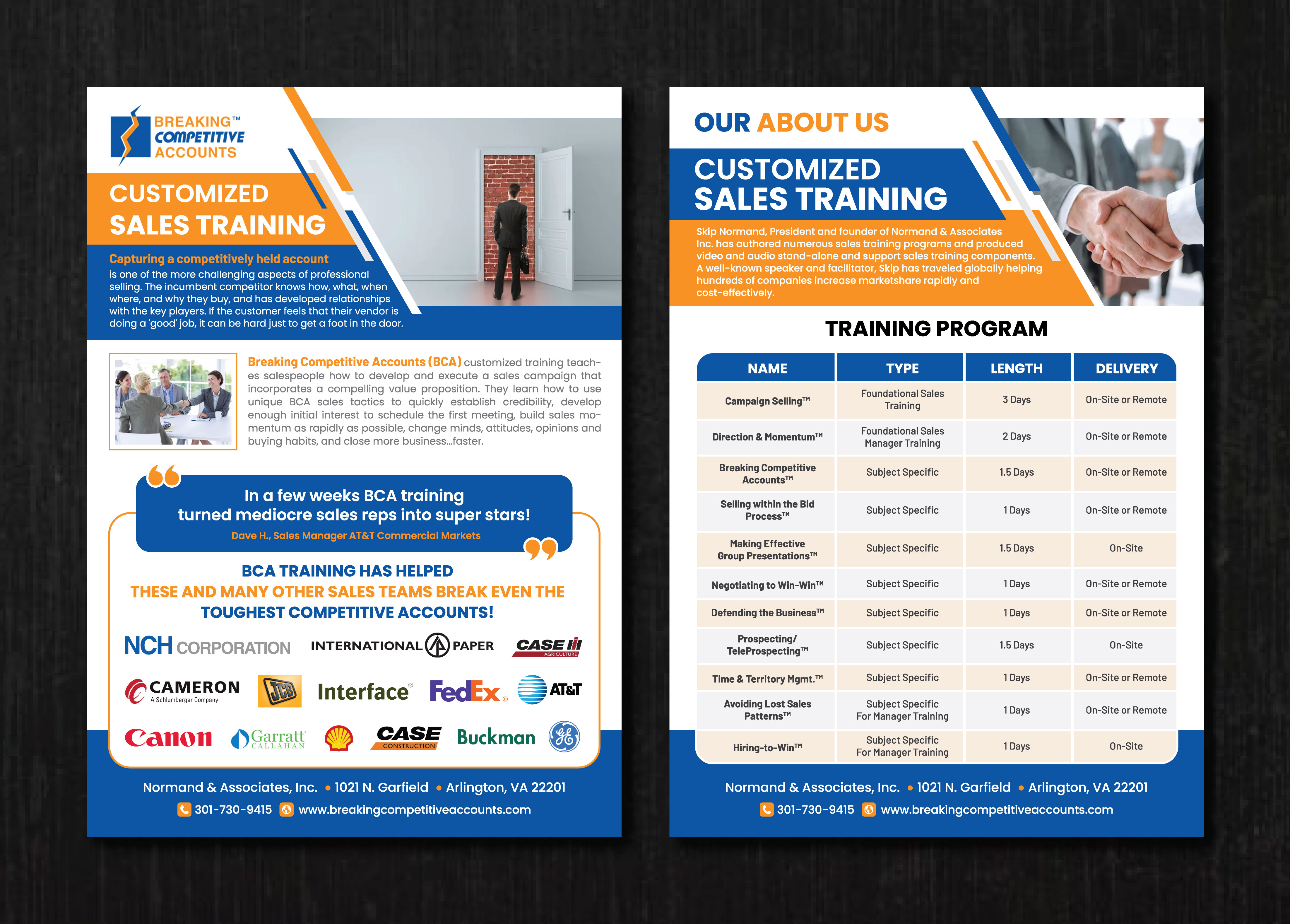 Design de Flyer par artbitin pour Normand & Associates, Inc. | Design #35729388