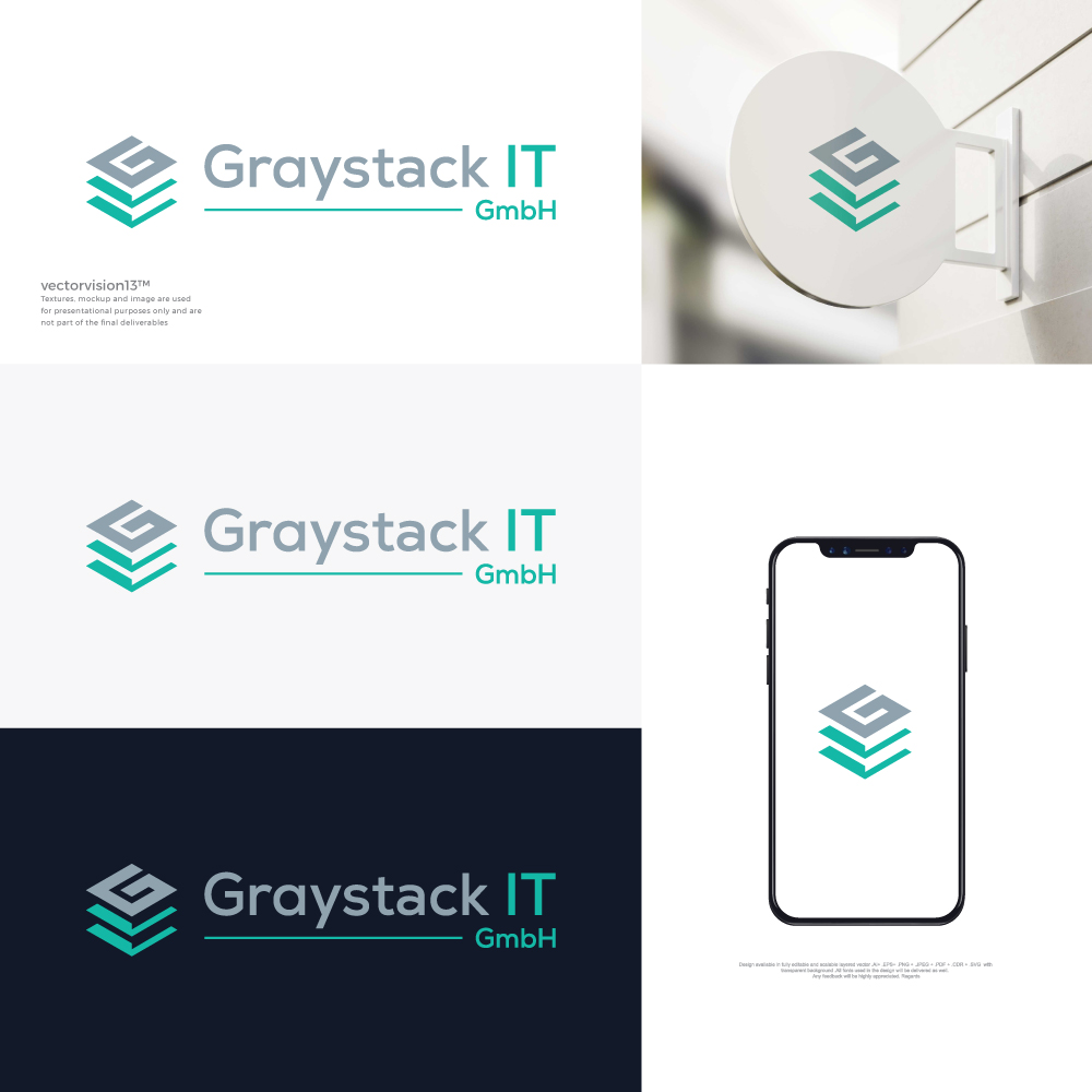 Logo Design by vectorvision13 for Graystack IT GmbH | Design #35790695