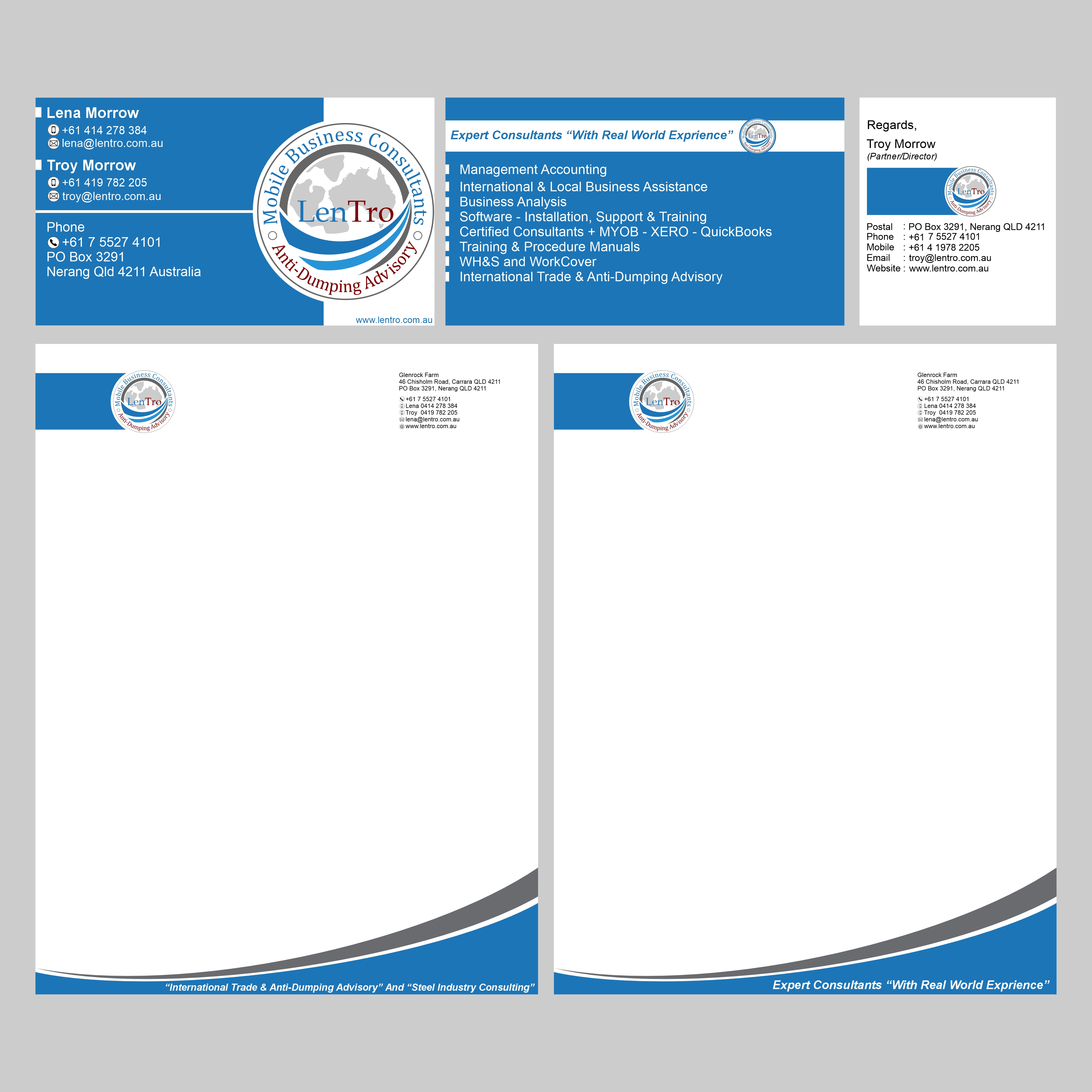 Diseño de Tarjeta de Presentación por Pewaris Desain para Lentro - Mobile Business Consultants | Diseño #35803878