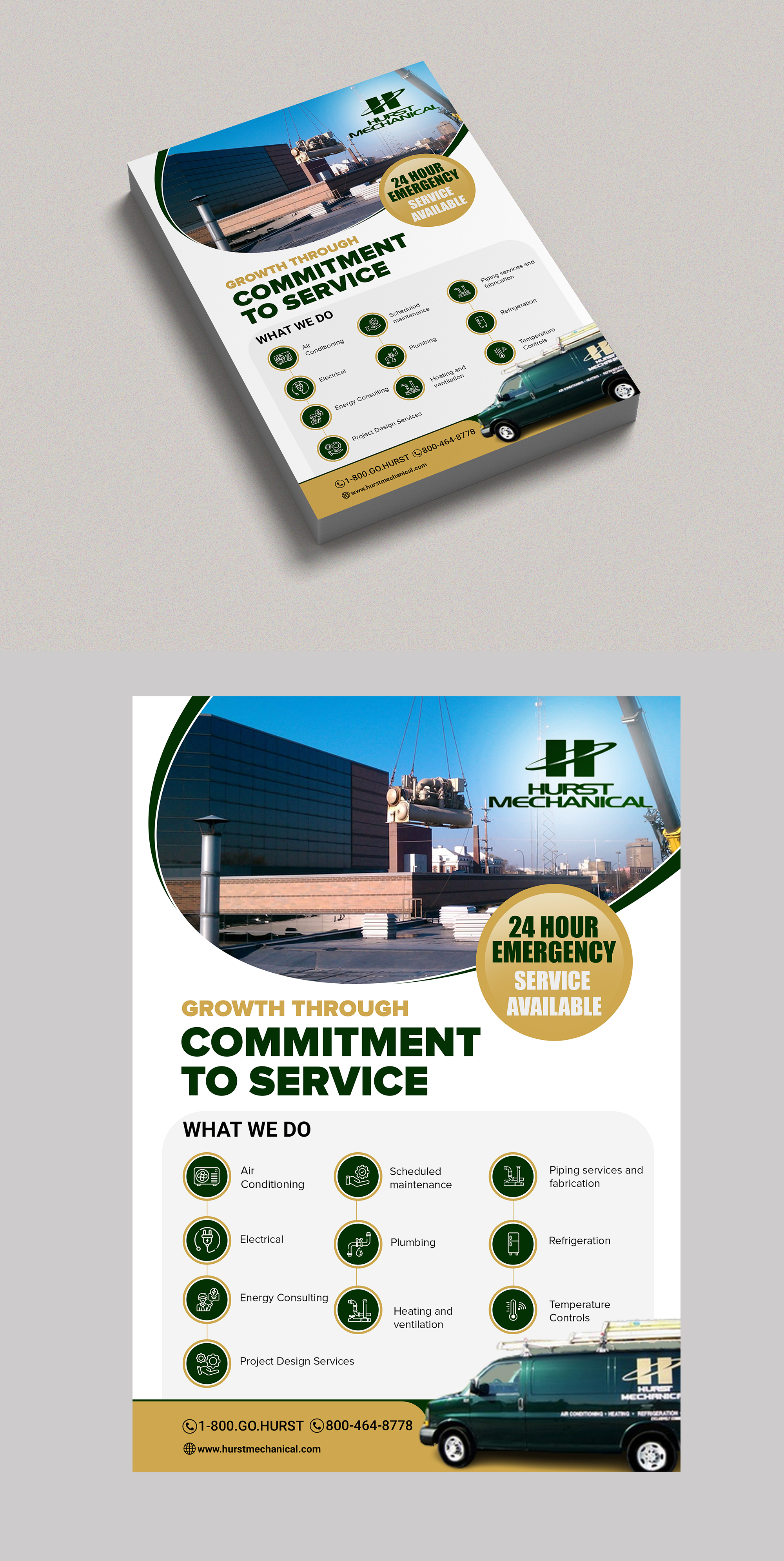 Flyer Design by Design Motion for Hurst Mechanical | Design #35766716