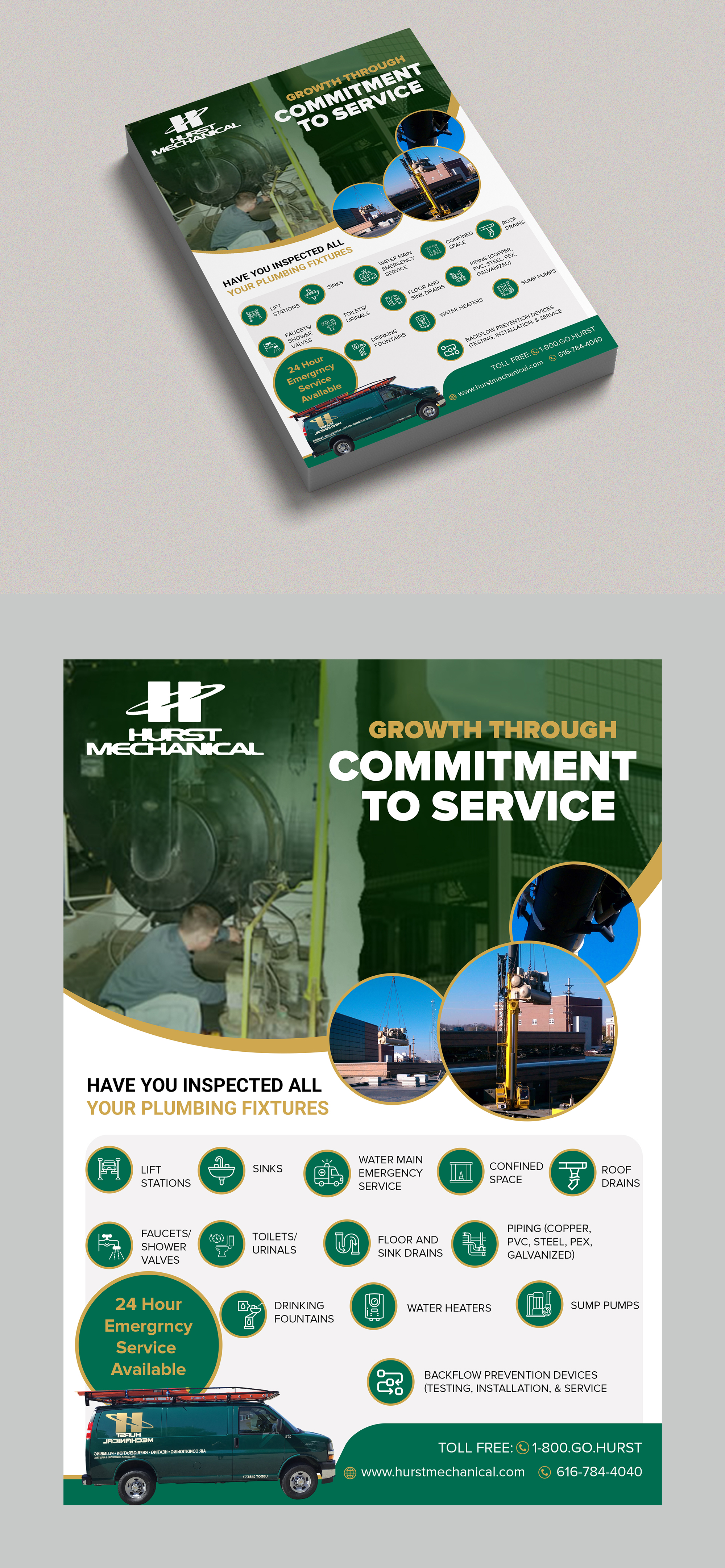Flyer Design by Design Motion for Hurst Mechanical | Design #35771514
