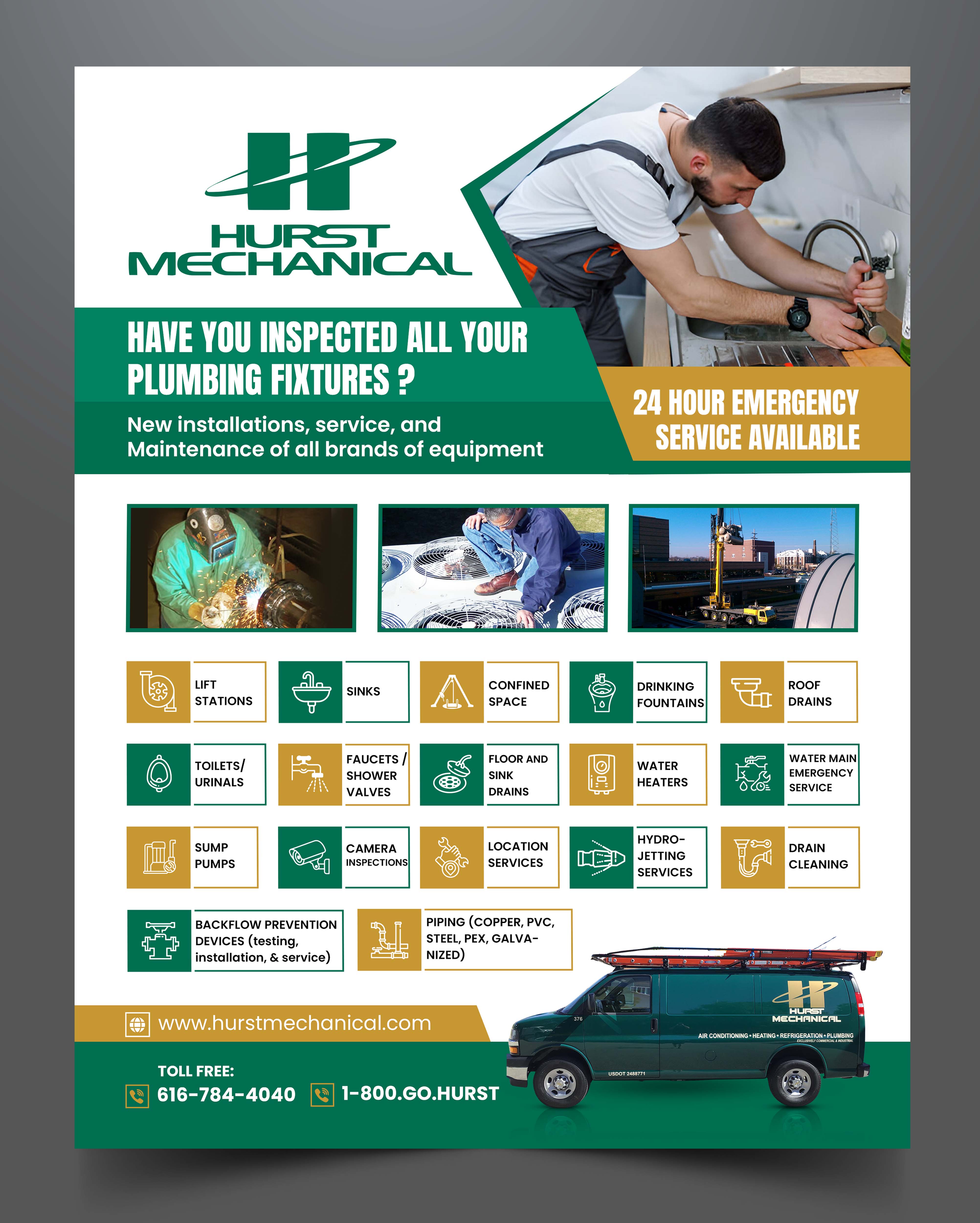 Flyer Design by designcircle for Hurst Mechanical | Design #35774506