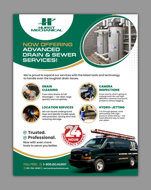 Flyer Design by debdesign for Hurst Mechanical | Design: #35765701