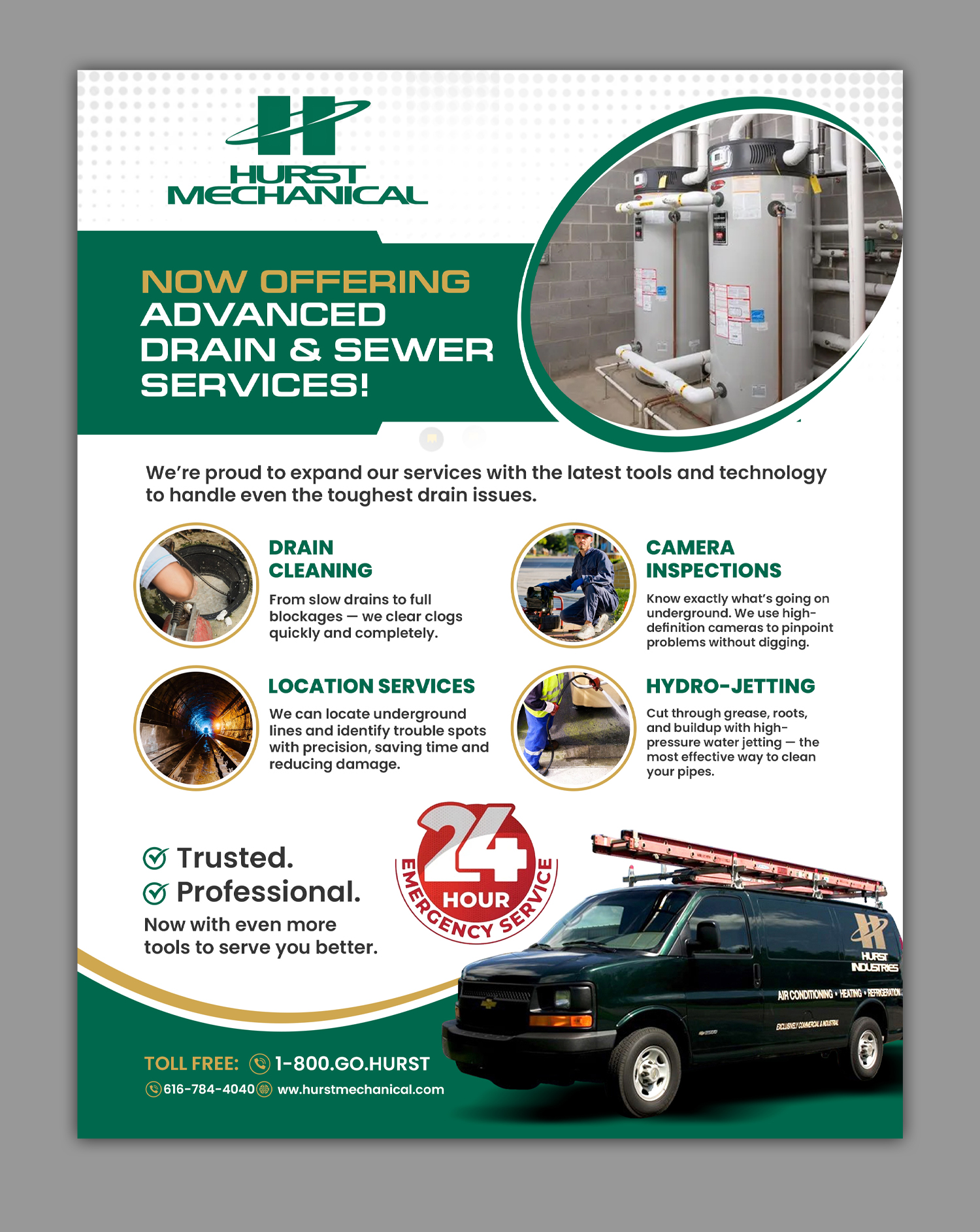 Flyer Design by debdesign for Hurst Mechanical | Design #35765702