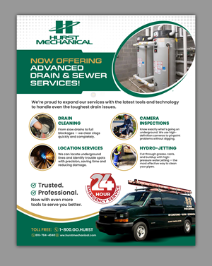Flyer Design by debdesign for Hurst Mechanical | Design: #35765702