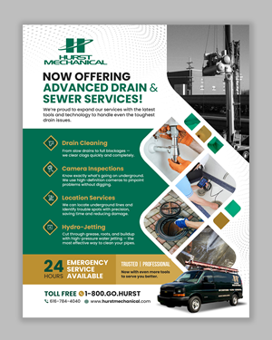 Flyer Design by debdesign for Hurst Mechanical | Design: #35765804