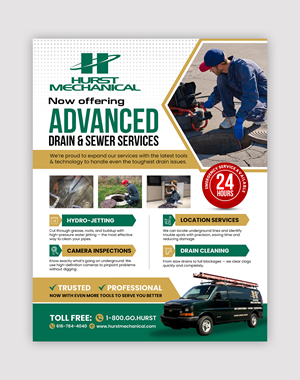 Flyer Design by debdesign for Hurst Mechanical | Design: #35765991