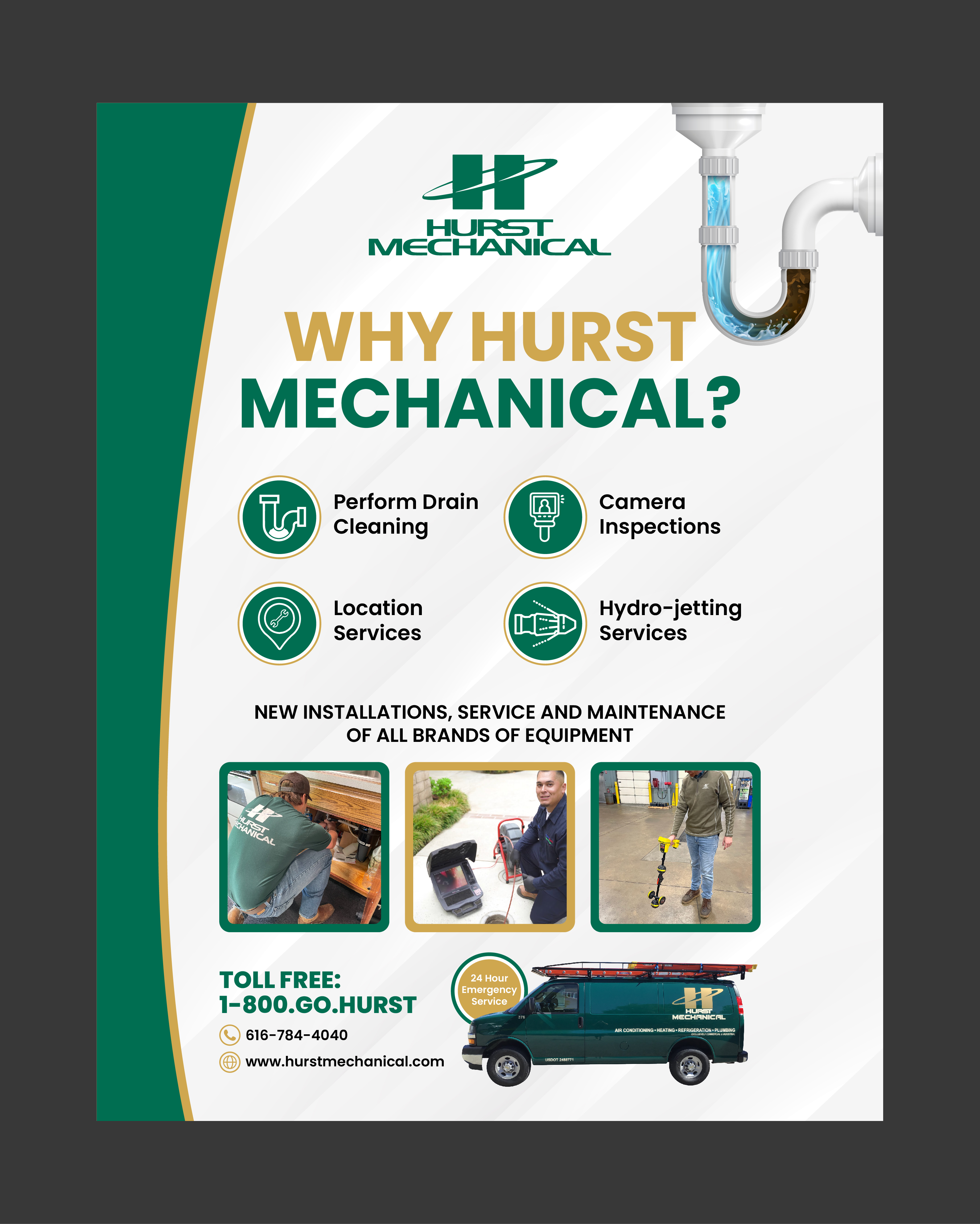 Flyer Design by 3Guys for Hurst Mechanical | Design #35852575