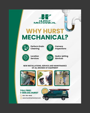Flyer Design by 3Guys for Hurst Mechanical | Design: #35852575