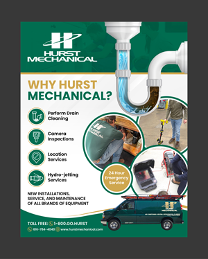 Flyer Design by 3Guys for Hurst Mechanical | Design: #35852576