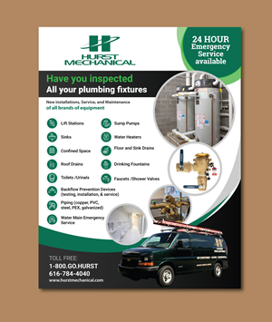 Flyer Design by meet007 for Hurst Mechanical | Design: #35772964