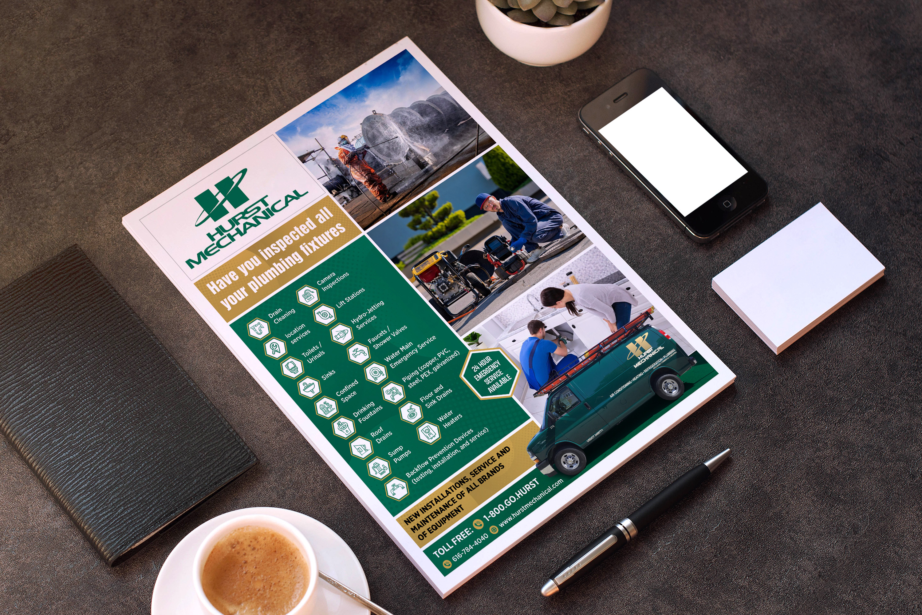 Design de Flyer par GraphicsGuru pour Hurst Mechanical | Design #35775814