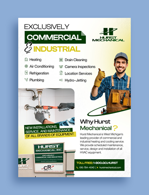 Flyer Design by Graphic Guy for Hurst Mechanical | Design #35767476
