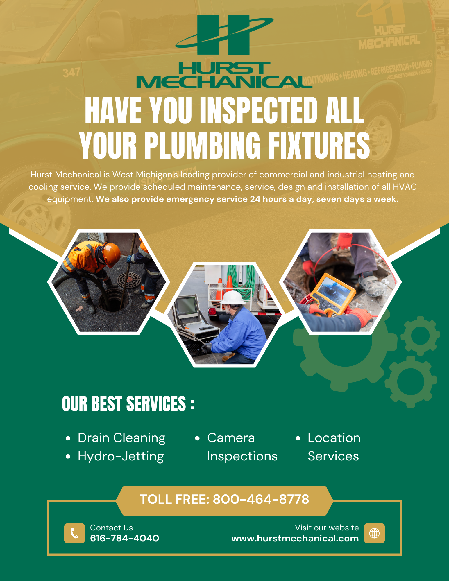 Flyer Design by James for Hurst Mechanical | Design #35790225