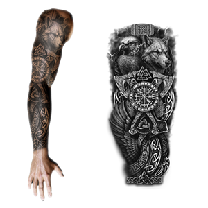 Norse sleeve tattoo