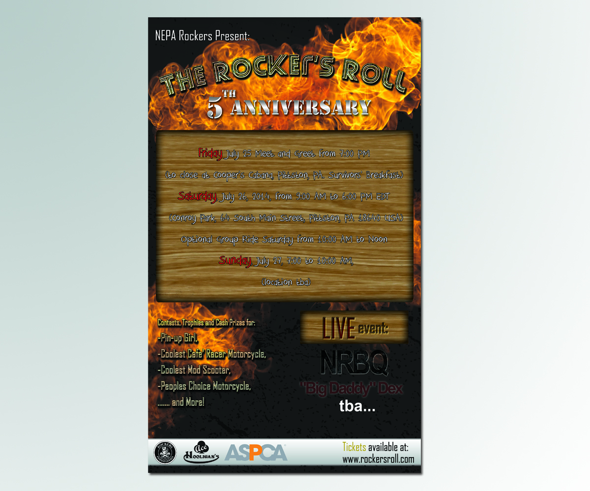 Poster Design by Rusty Design for Rocker's Roll | Design #3175160