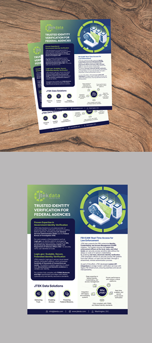 1 pager for marketing hand outs. 