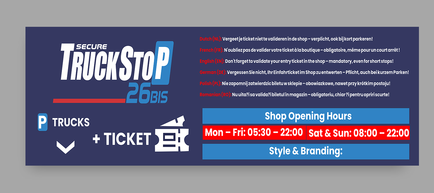 Billboard Design by JS Desiger for Truckstop 26Bis BV | Design #35775573