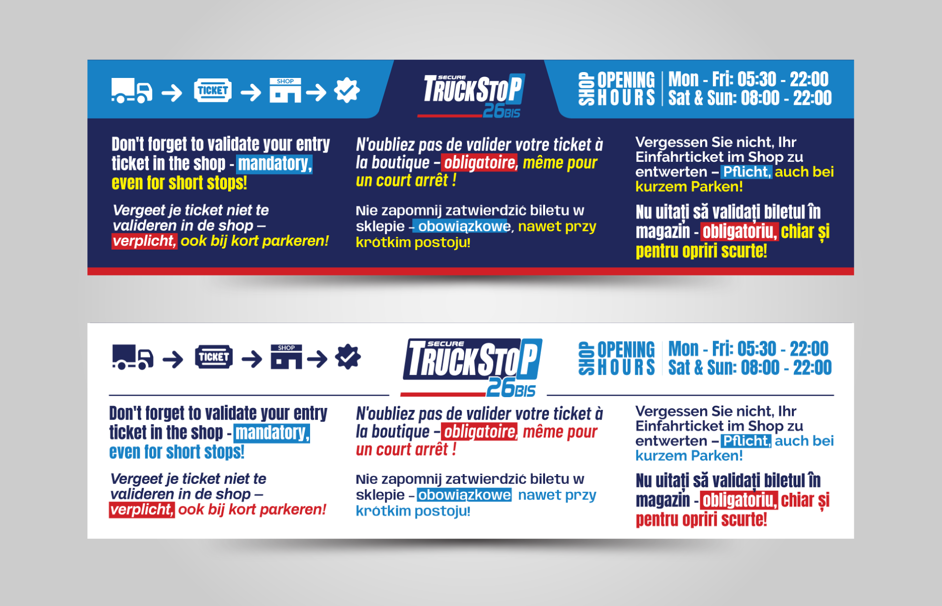 Werbetafel-Design von JK18 für Truckstop 26Bis BV | Design #35788509