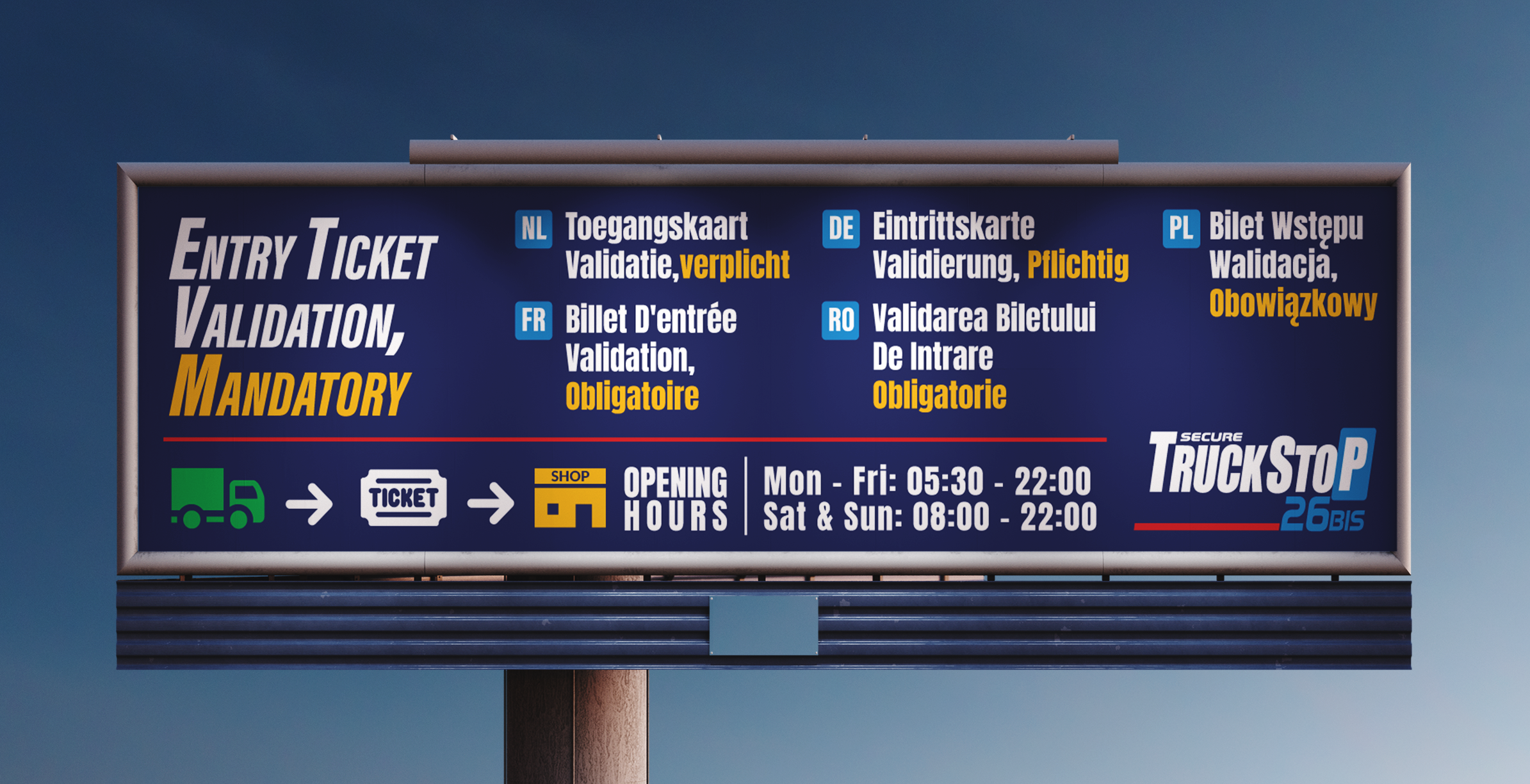 Werbetafel-Design von JK18 für Truckstop 26Bis BV | Design #35788649