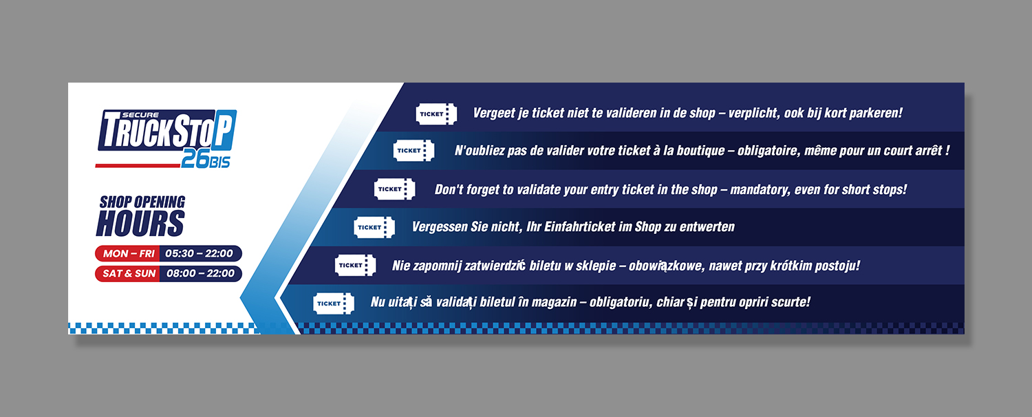 Werbetafel-Design von debdesign für Truckstop 26Bis BV | Design #35803709