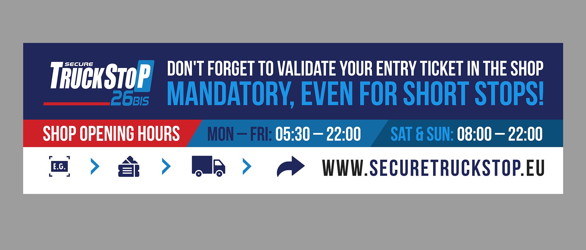 Werbetafel-Design von debdesign für Truckstop 26Bis BV | Design #35803733