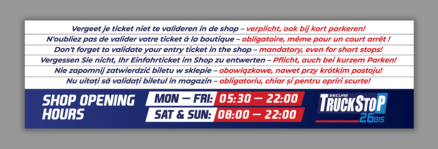 Werbetafel-Design von debdesign für Truckstop 26Bis BV | Design #35805039