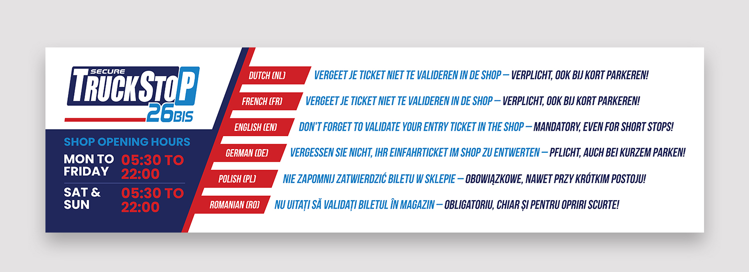Werbetafel-Design von debdesign für Truckstop 26Bis BV | Design #35807044