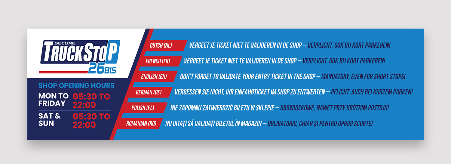 Werbetafel-Design von debdesign für Truckstop 26Bis BV | Design #35807045