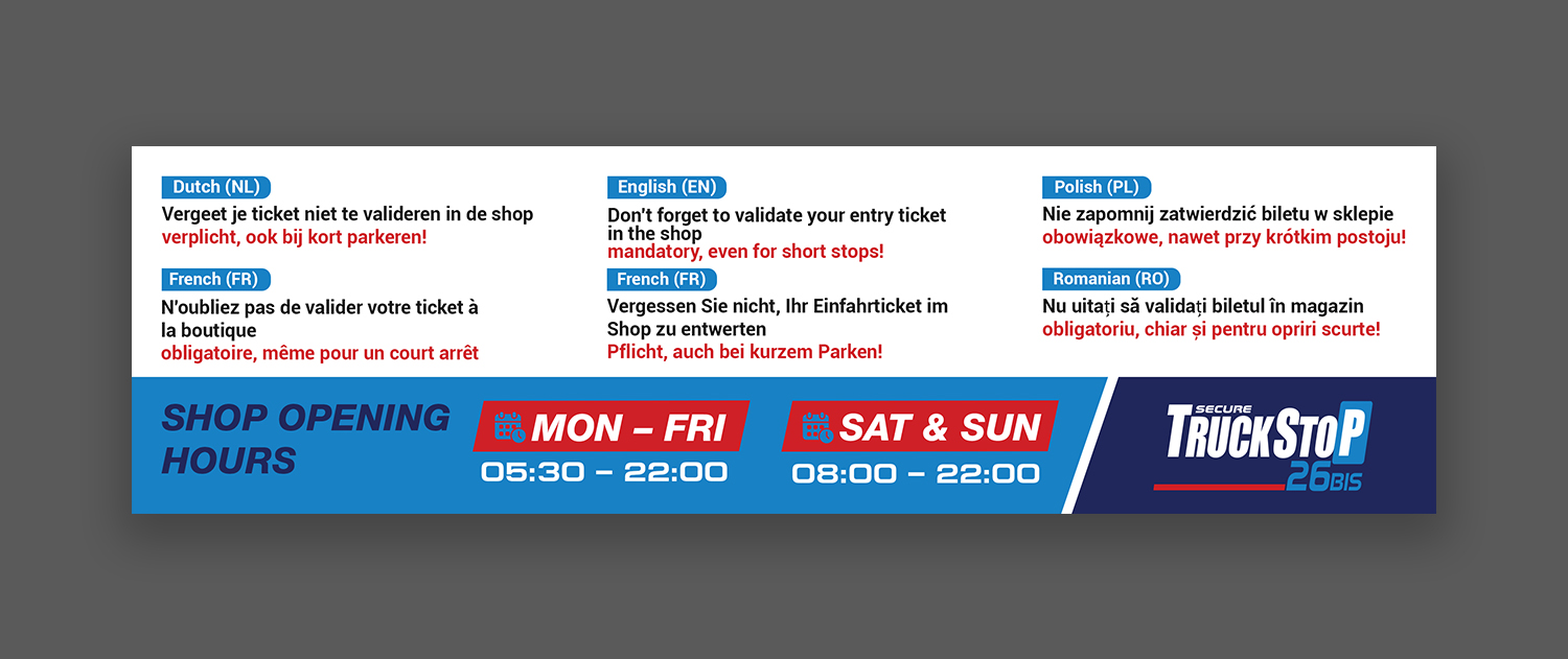 Werbetafel-Design von debdesign für Truckstop 26Bis BV | Design #35807050