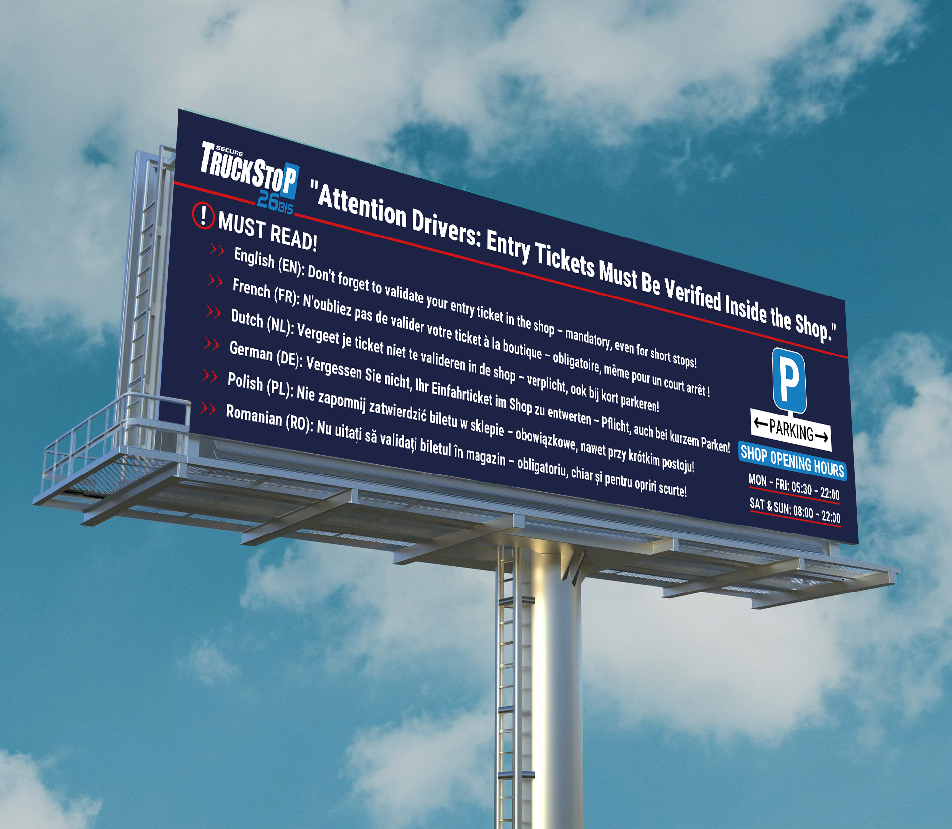Billboard Design by Design Ninja 47 for Truckstop 26Bis BV | Design #35779249