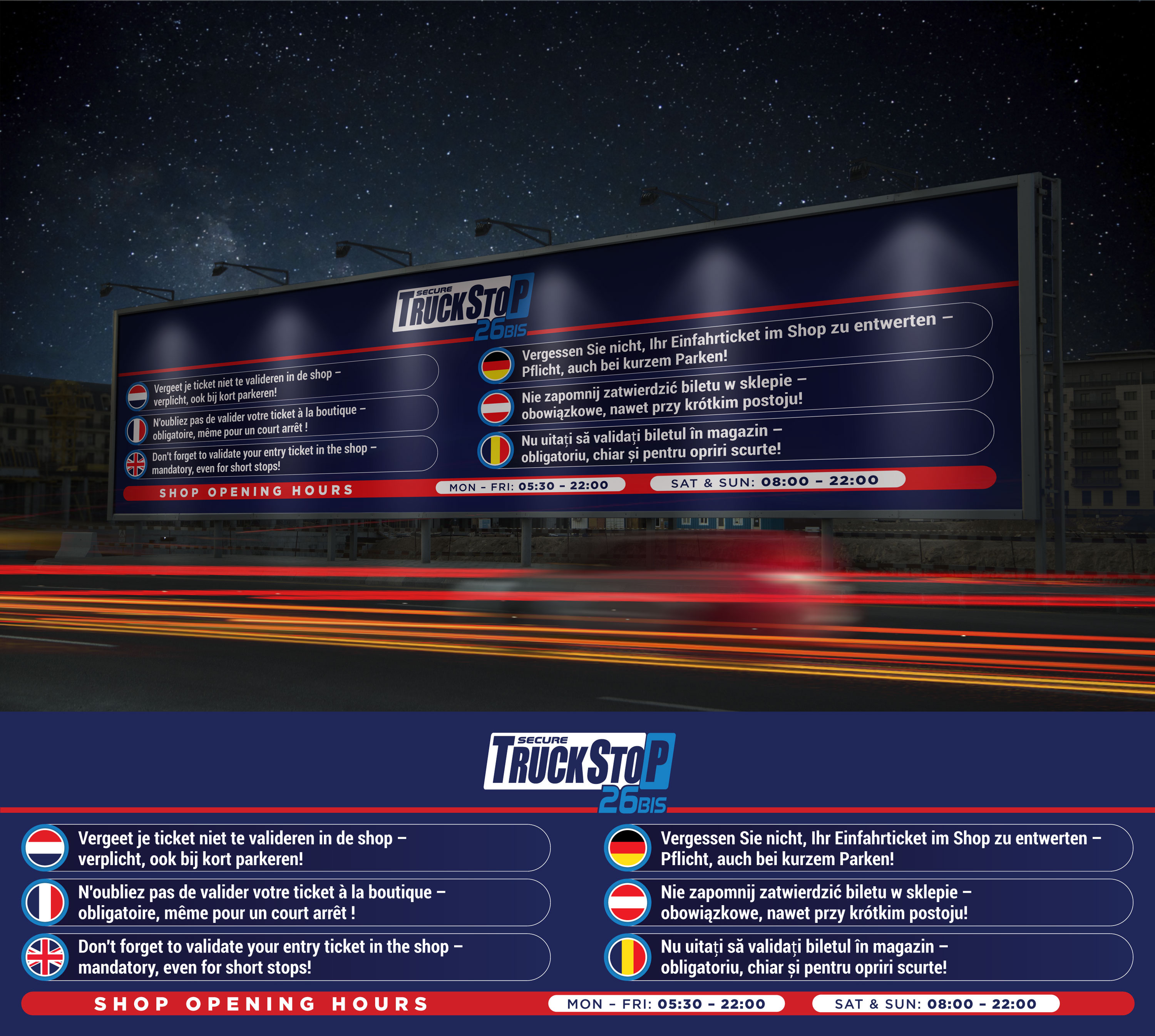 Werbetafel-Design von Impressive Designs für Truckstop 26Bis BV | Design #35779550