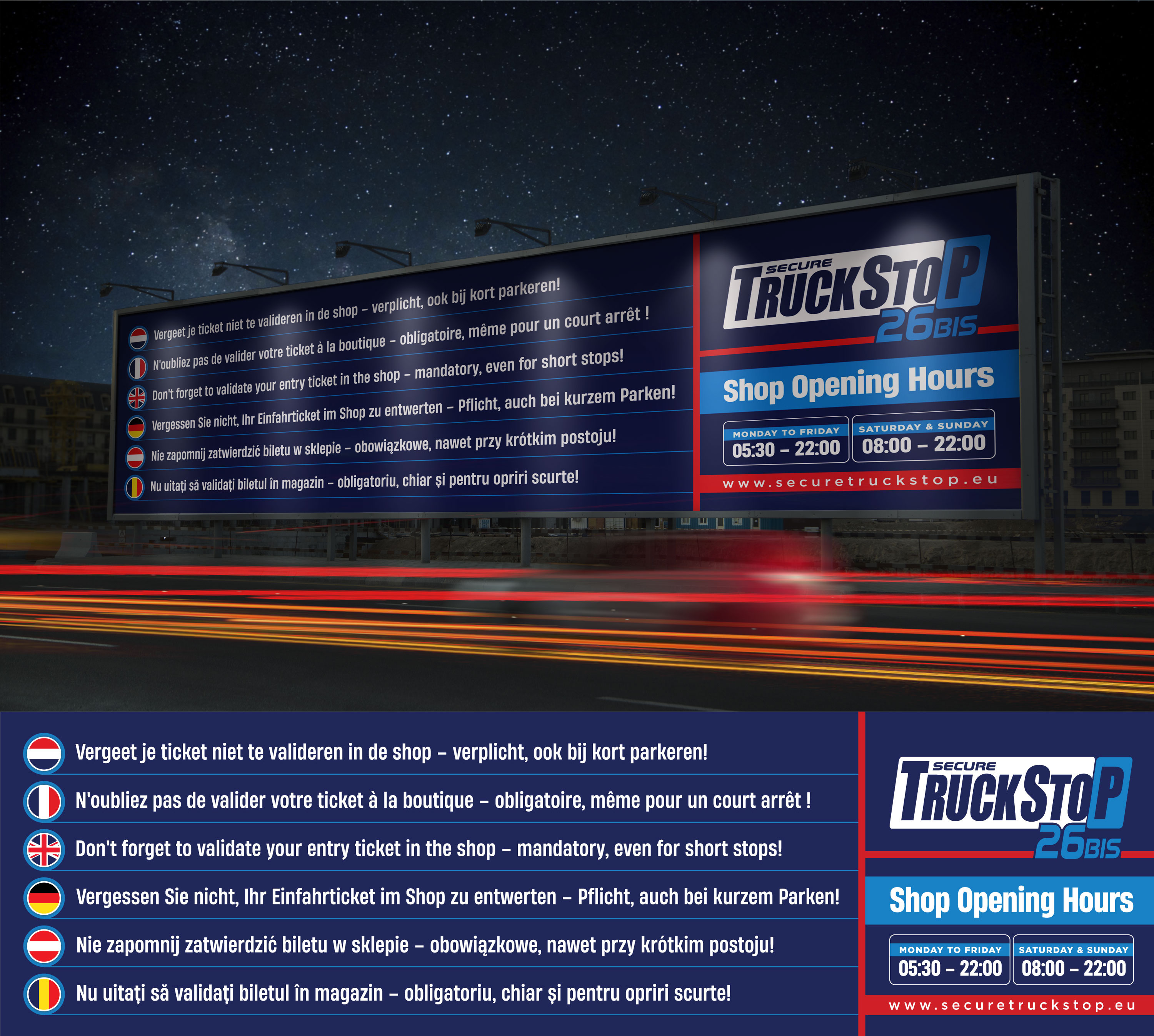 Werbetafel-Design von Impressive Designs für Truckstop 26Bis BV | Design #35779551