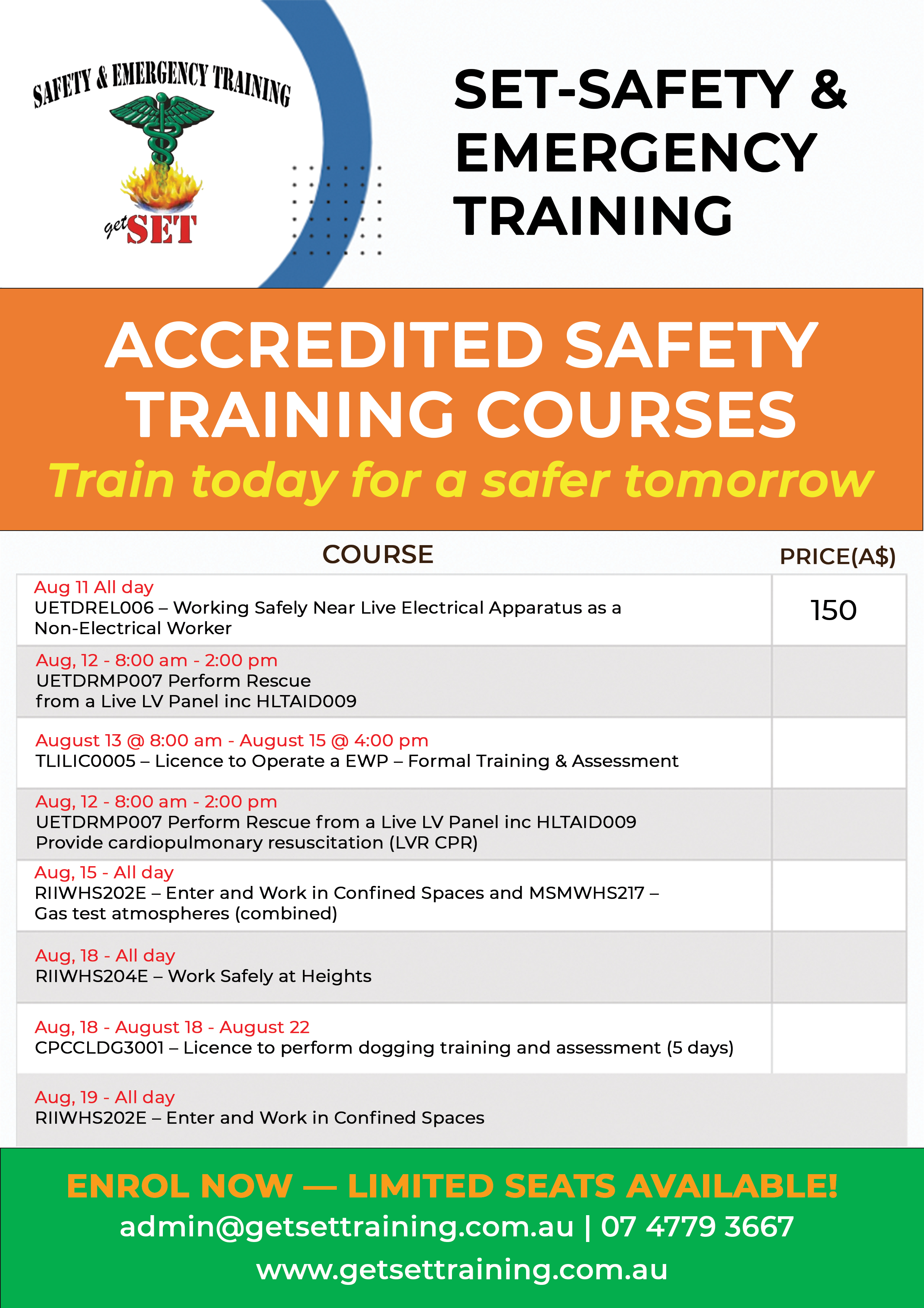 Flyer Design by Gulzar Ahmed for Safety & Emergency Training | Design #37683864