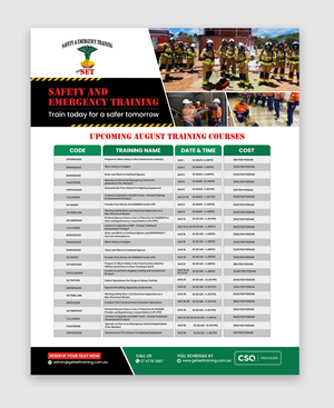 Flyer Design by debdesign for Safety & Emergency Training | Design: #35809838