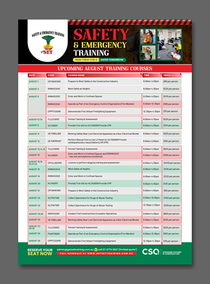 Flyer Design by debdesign for Safety & Emergency Training | Design: #35809843