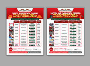 Flyer Design by debdesign for Safety & Emergency Training | Design: #35809899