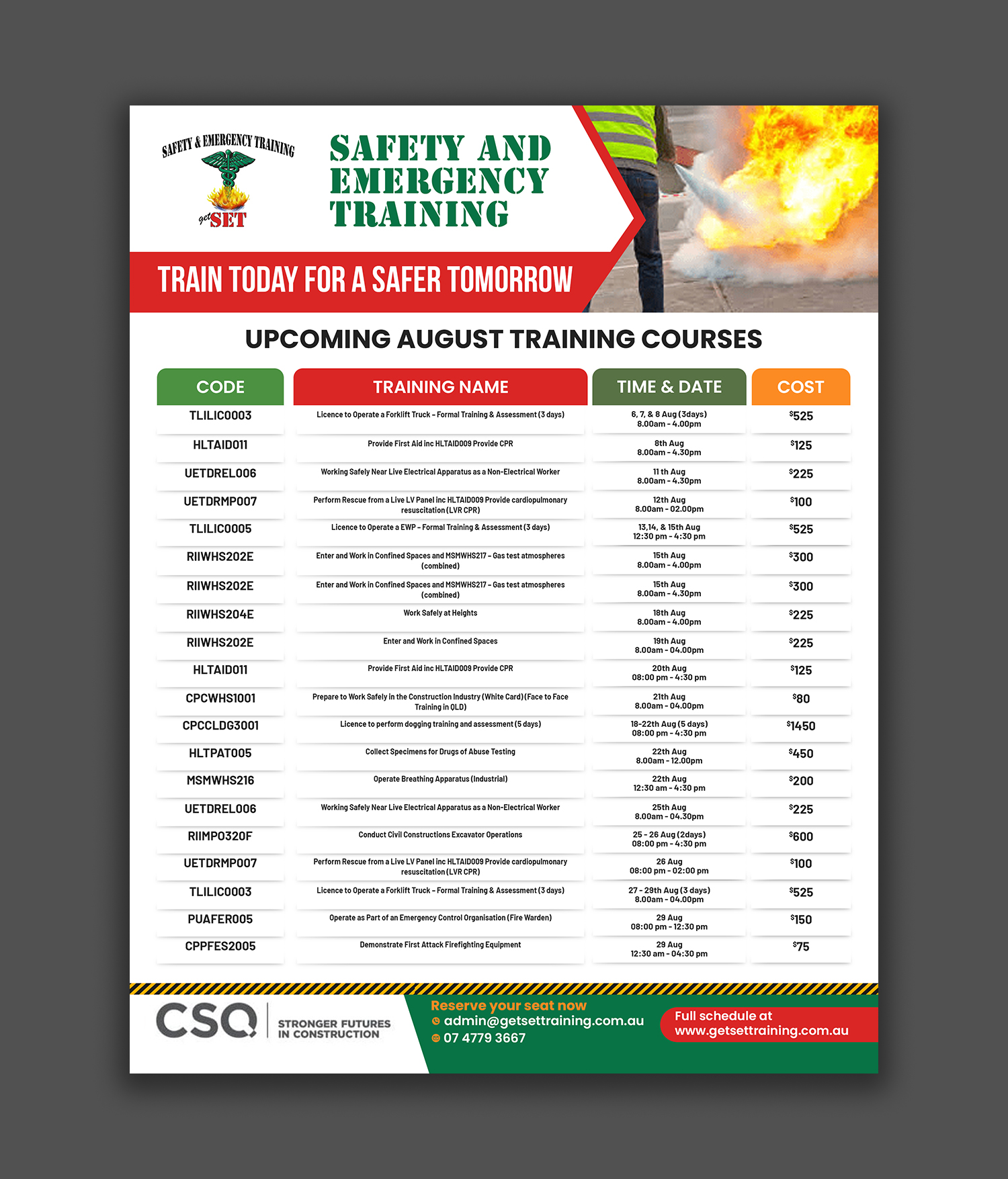 Flyer Design by debdesign for Safety & Emergency Training | Design #35809921