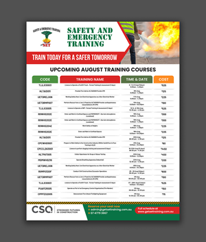 Flyer Design by debdesign for Safety & Emergency Training | Design: #35809921