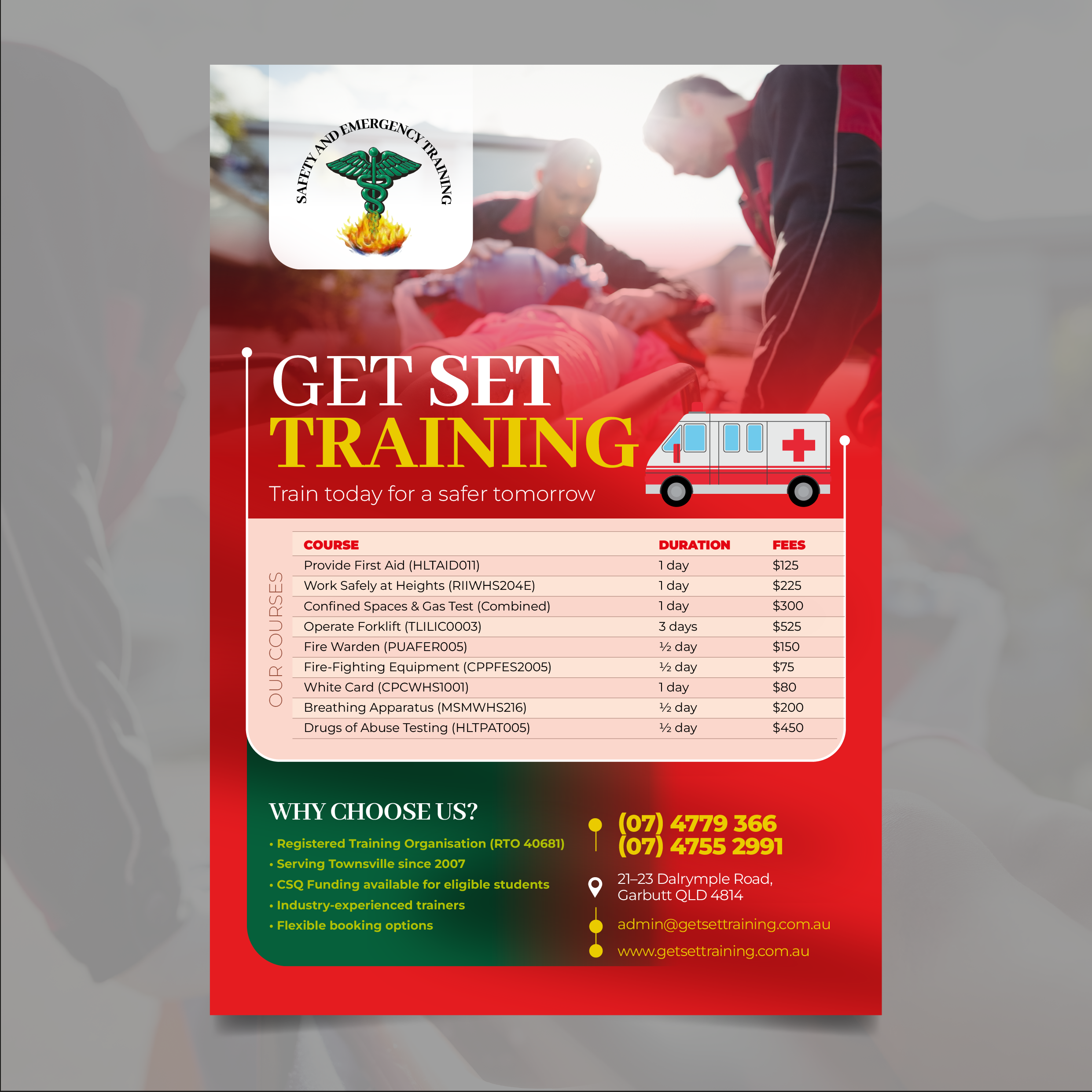 Flyer Design by binarykiks for Safety & Emergency Training | Design #35828788