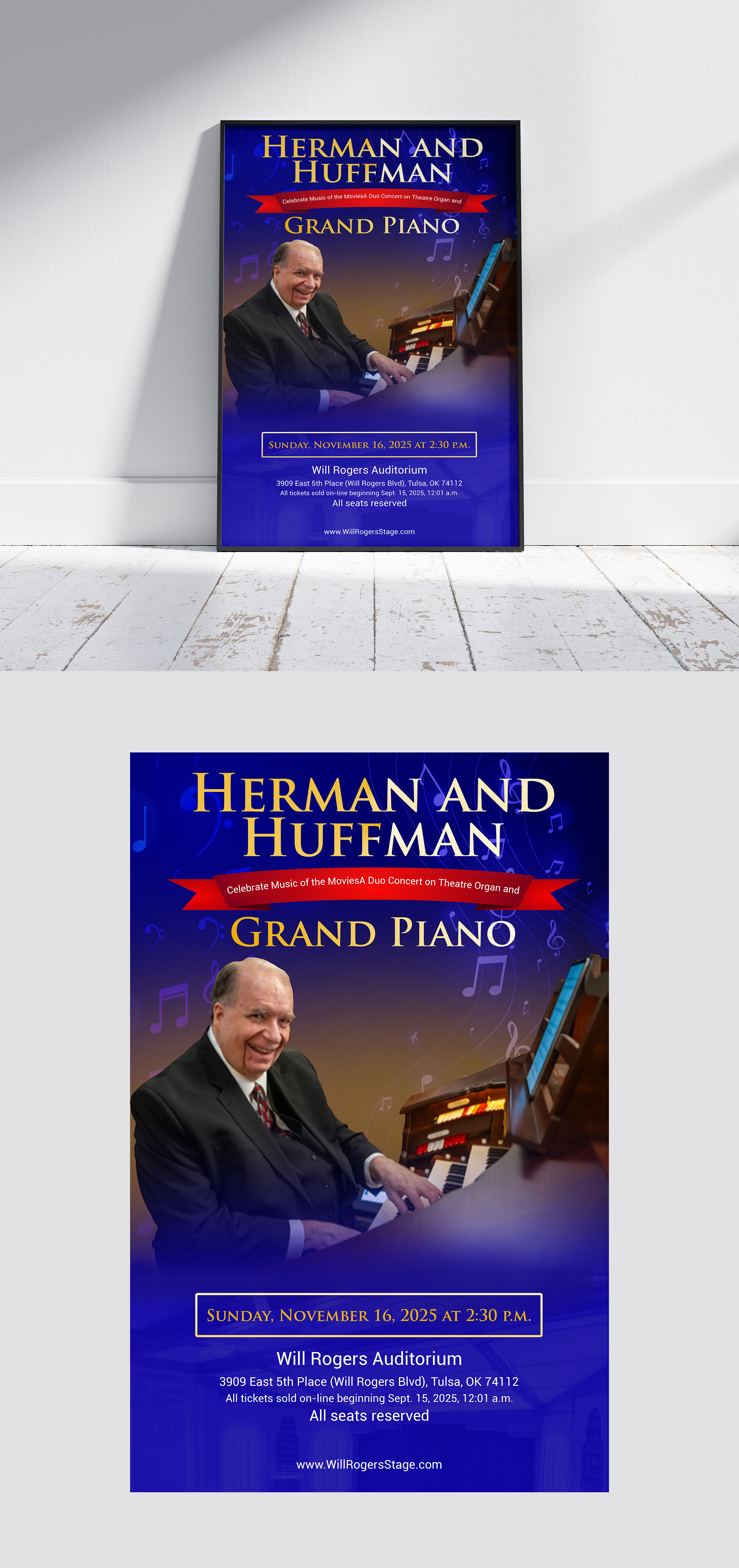 Poster Design by Design Motion for Will Rogers Stage Foundation, Inc. | Design #35812039