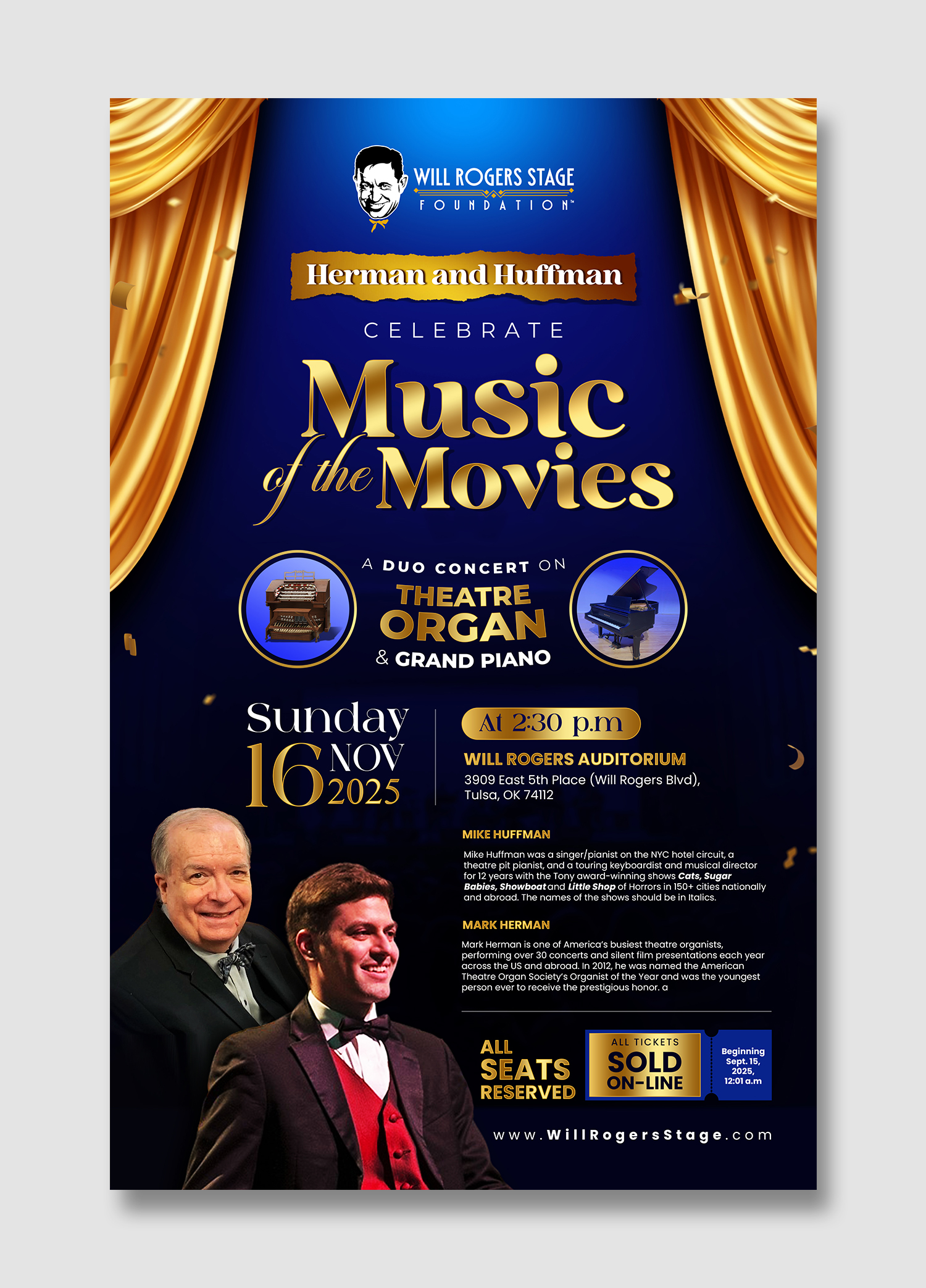 Diseño de Póster por debdesign para Will Rogers Stage Foundation, Inc. | Diseño #35819572