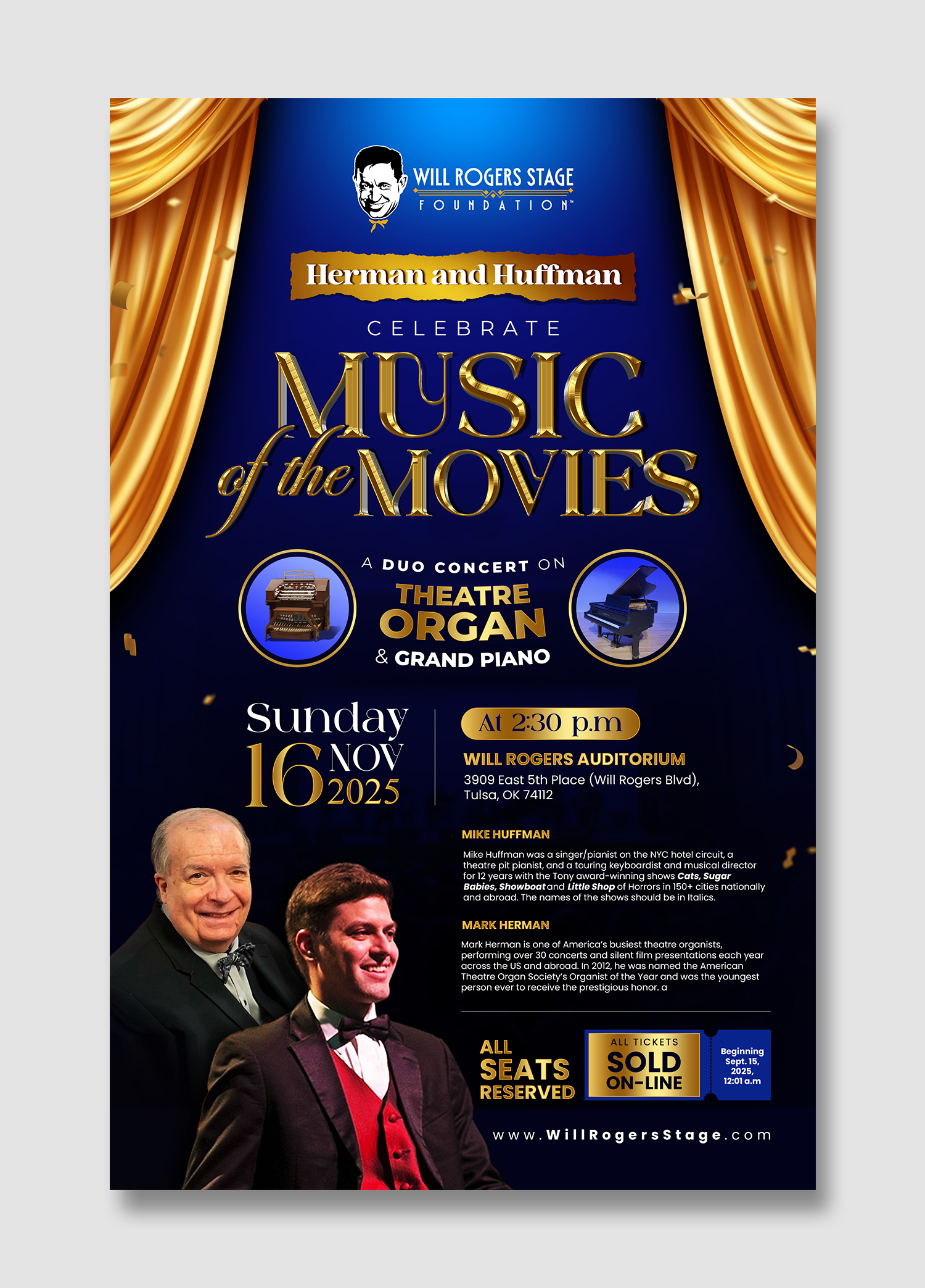 Poster Design by debdesign for Will Rogers Stage Foundation, Inc. | Design #35819573