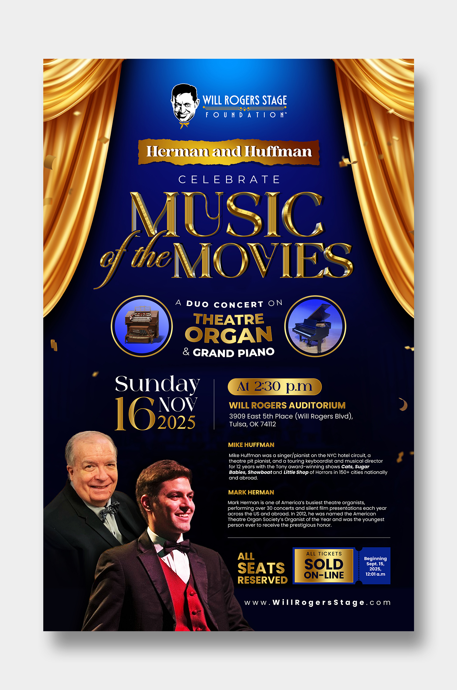 Poster Design by debdesign for Will Rogers Stage Foundation, Inc. | Design #35830709